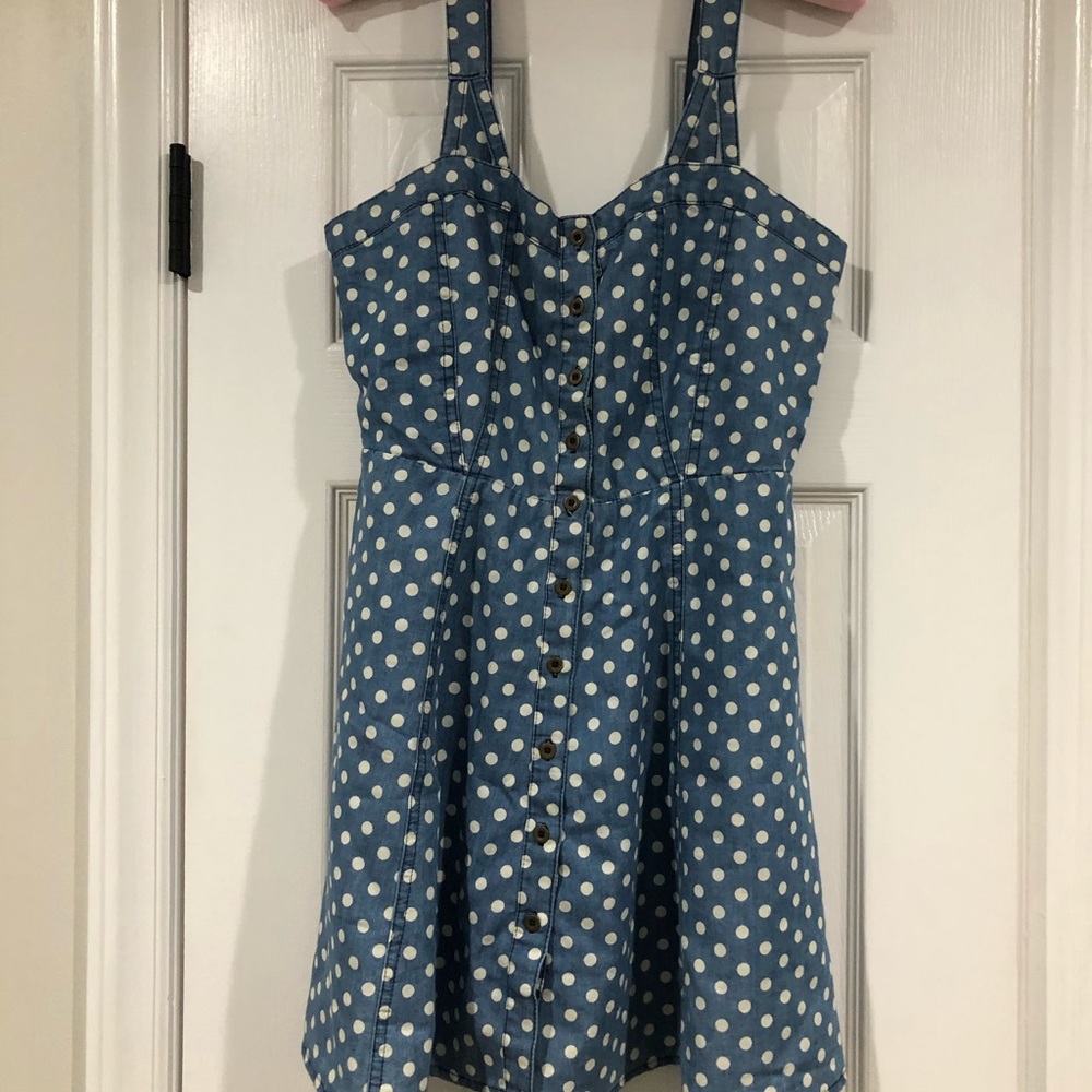 Denim button up dress